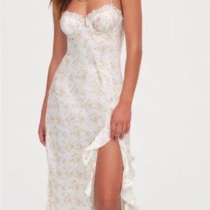 For Love And Lemons Floral Bustier Maxi Dress